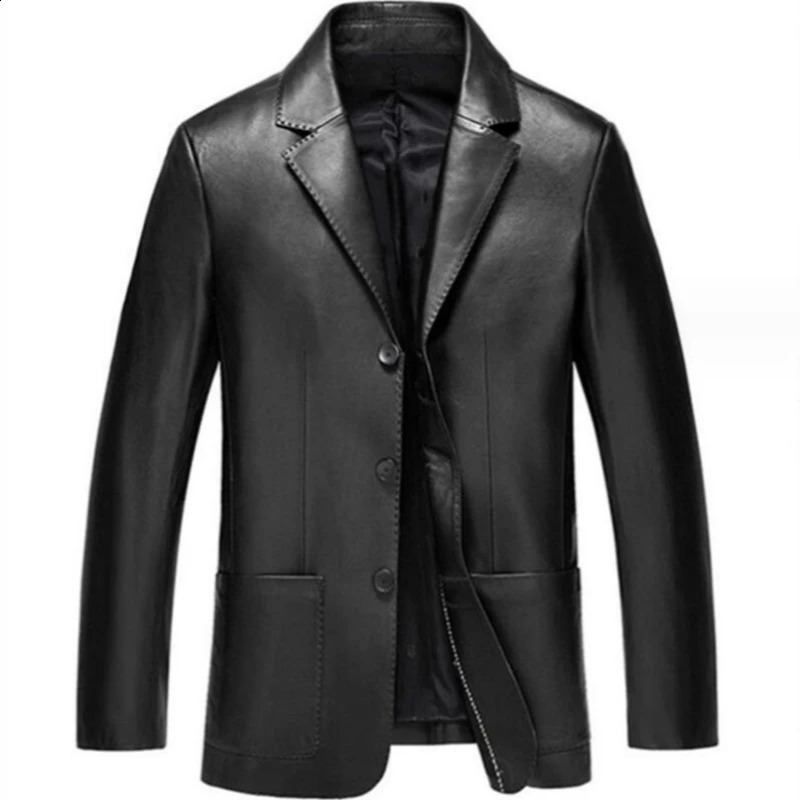 Pu Leather Jacket Men Autumn Winter Casual Mens Jackets Solid Clothes Soft Motorcycle Outerwear Masculinas M-3XL 250120