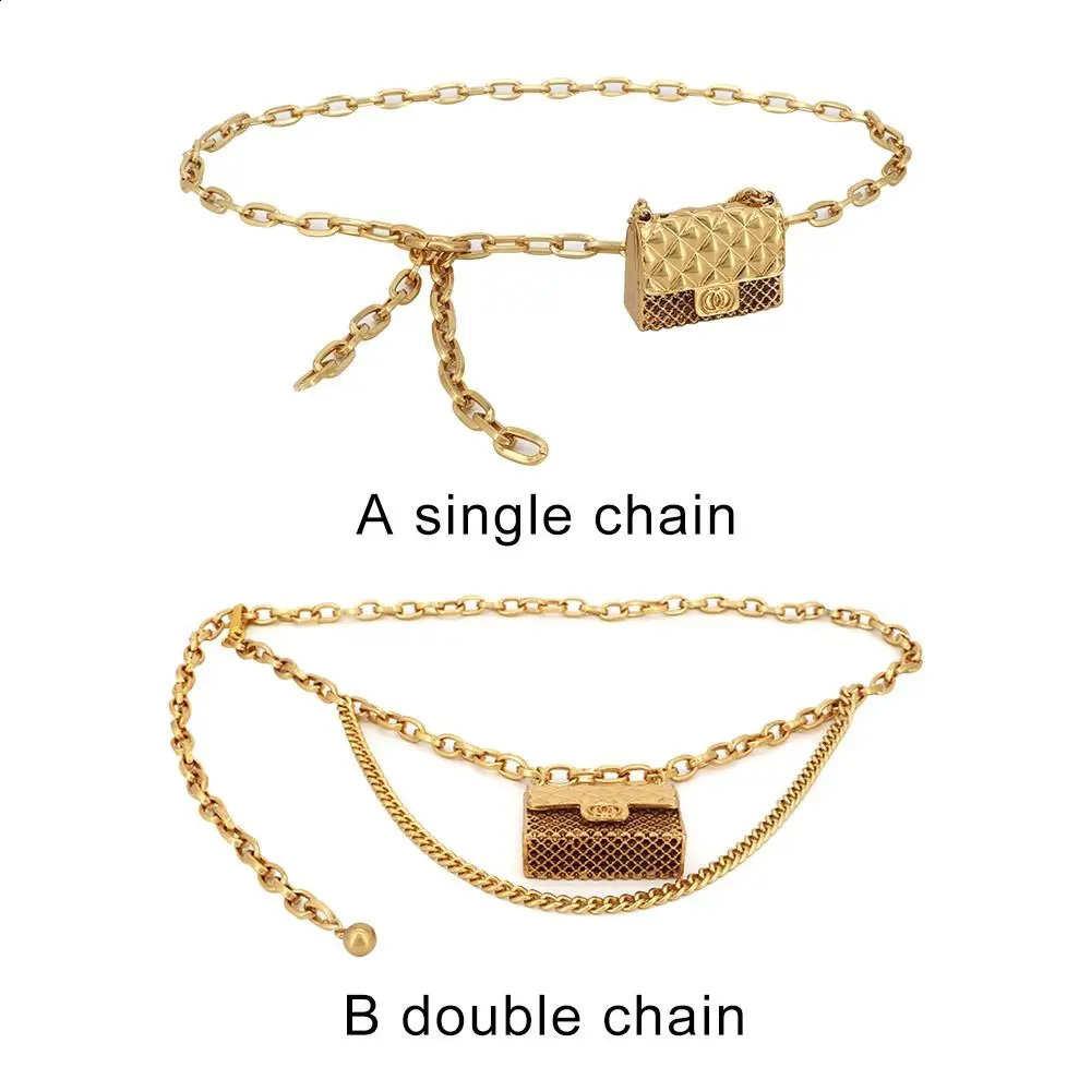 Women Fashion Party Dress Jeans Trousers Gold Chain Belt Tassel Waist Strap Trouser Dress Belts Metal Bag Waistband 250117