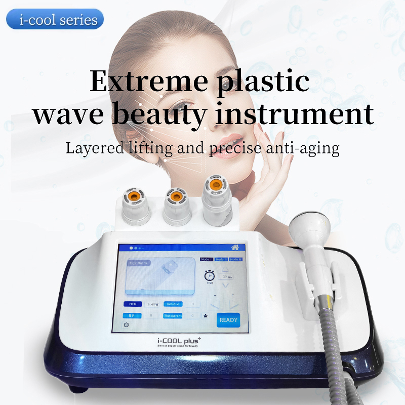 2 in 1 Non-invasive Ultrasound Skin Beauty Treatment All Layers Anti-aging Face Lifting Smas Skin Rejuvenation Face Firming Machine with Cold Hammer
