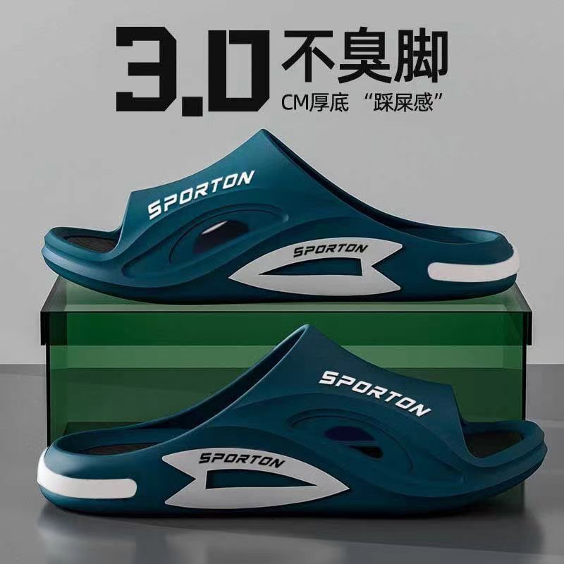 One line slippers for men, durable for summer, suitable for outdoor use in the bathroom, and for home use. Non slip home soles. Super shower style san