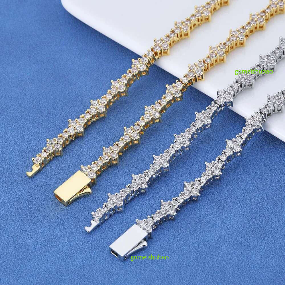 Hip Hop 6.5mm Moissanite Aircraft Tennis Chain Personalized custom jewelry S Sier women's necklace