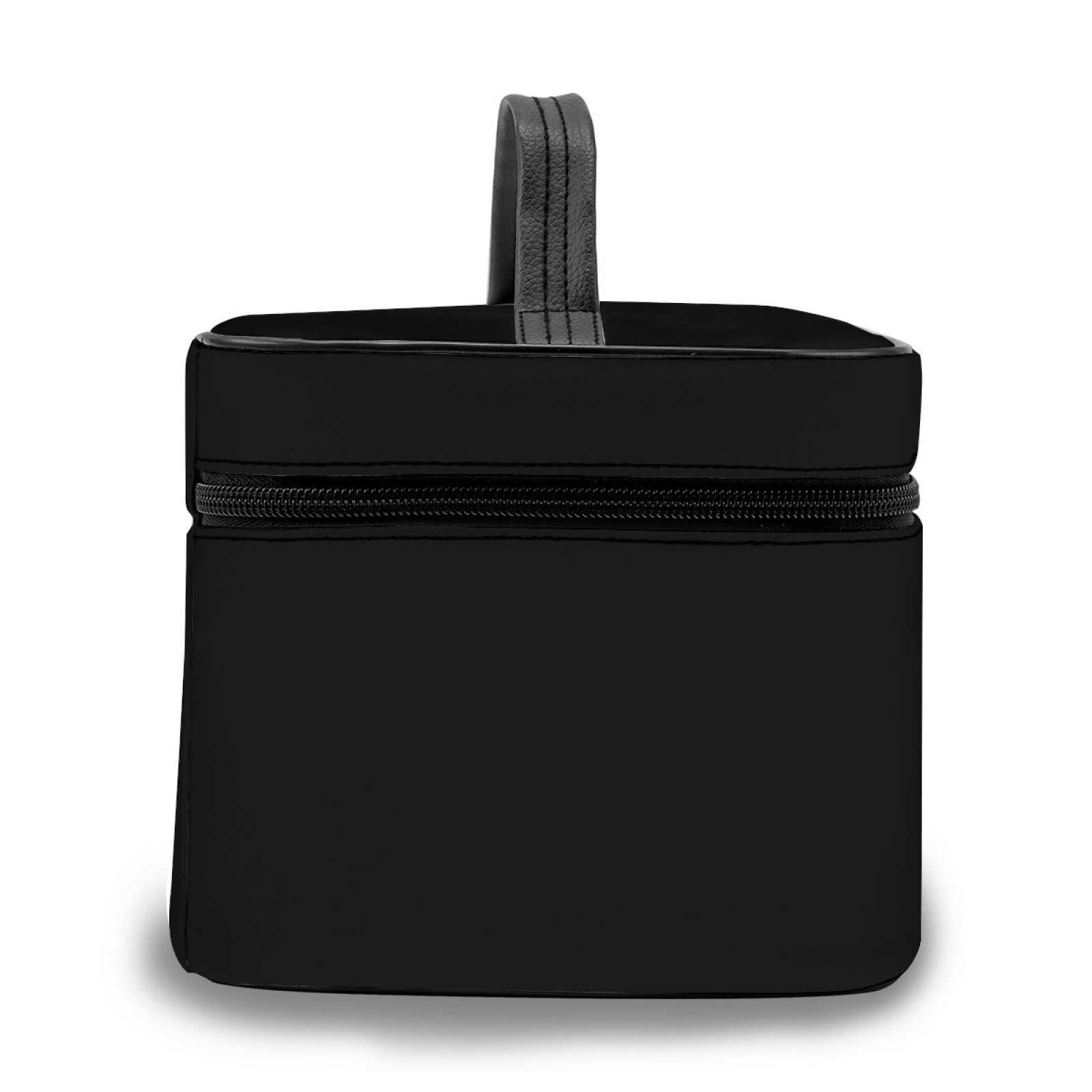 NXY Solid Color Leather Cosmetic Bag Handheld Makeup Bag Women Beauty Travel Storage Bag Professional Organizer Make Up Box Hip