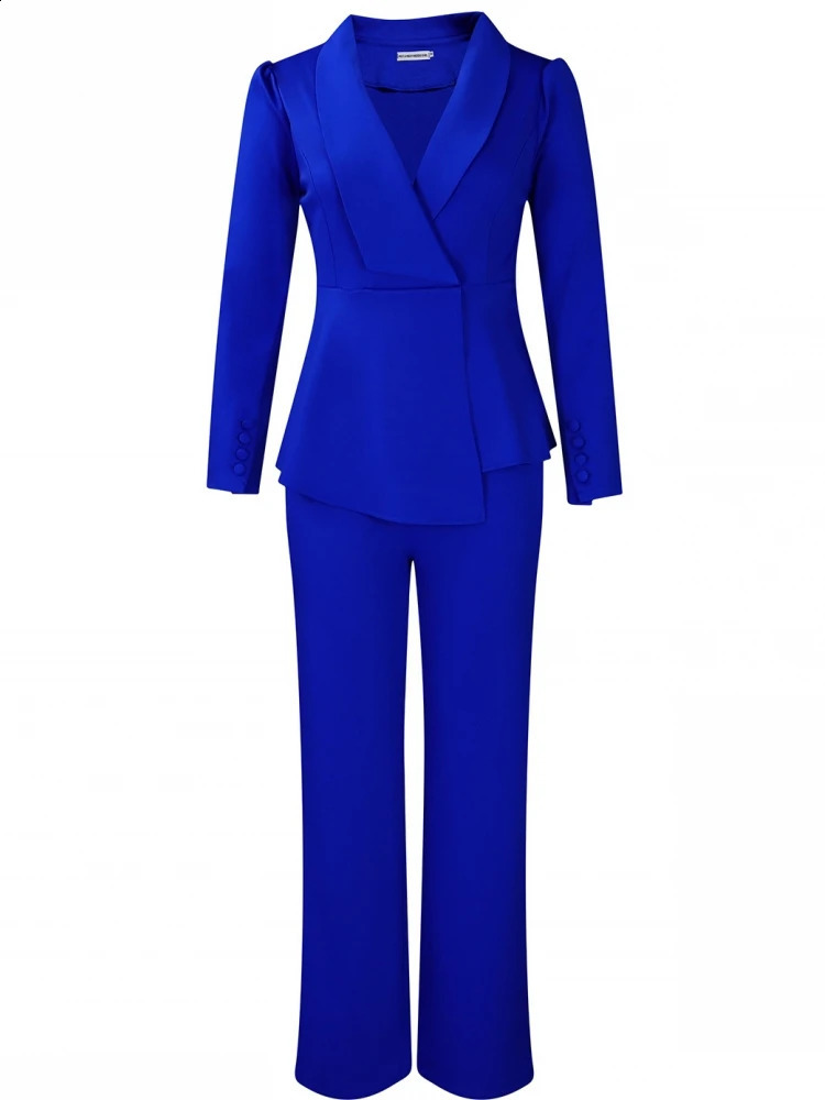 2piece sexy plus size springsummer fashion womens set top long sleeved and pants 250122