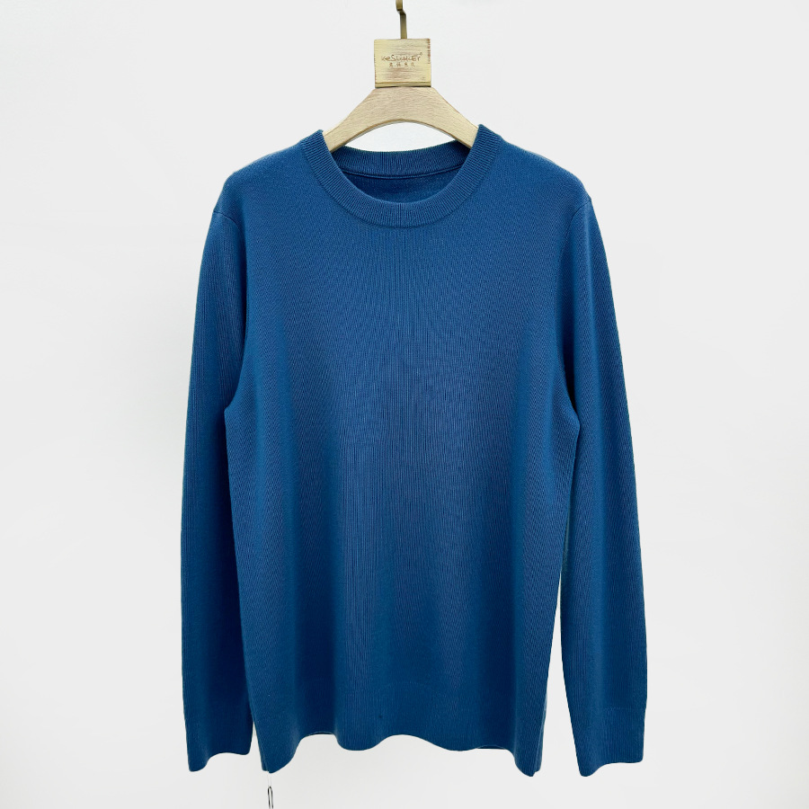 78 Men Wool Sweater Four-pin Thick Warm Round Neck Autumn and Winter Bottoming Knitted