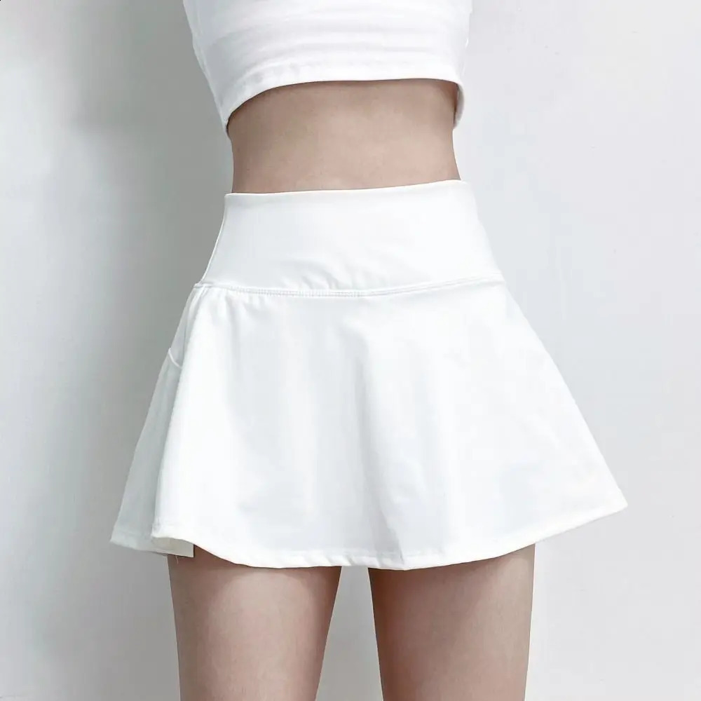 Breathable Sports Short Skirt Highwaisted Slim Tennis Black Quick Drying Built in Shorts Summer y250122
