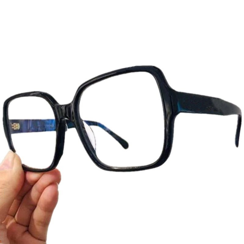 fashion design sunglasses frame allmatch women bigsquare antibluelight plano glasses plank fullrim 5617140 for prescription myopia eyewear fullset case