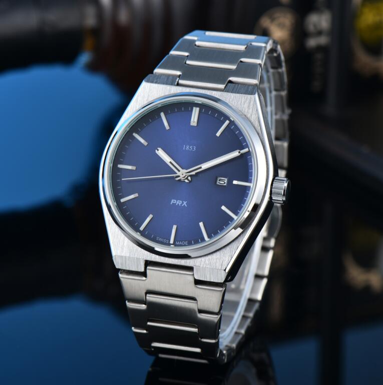 Top Mens women TISSOTSity 1853 watch designer luxury quartz movement watches high qualit rose gold size 42MM stainless steel strap sapphire men PRX Wristwatches #936