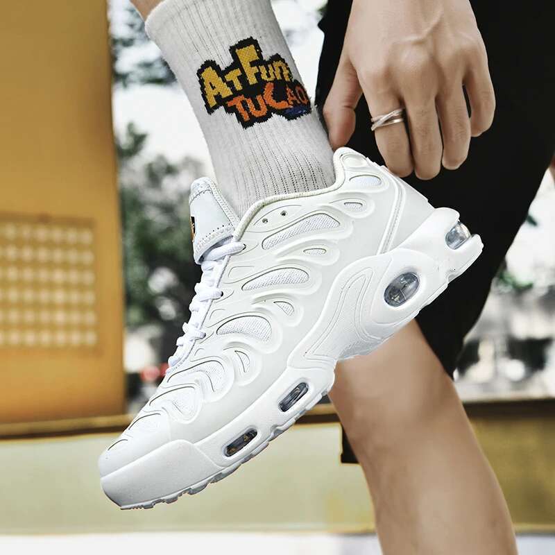 New Men's Sneakers Fashion Mens De signer Air Cushion Trainers Cus hioning Jogging Athletic Shoes Sports F iess Footwear