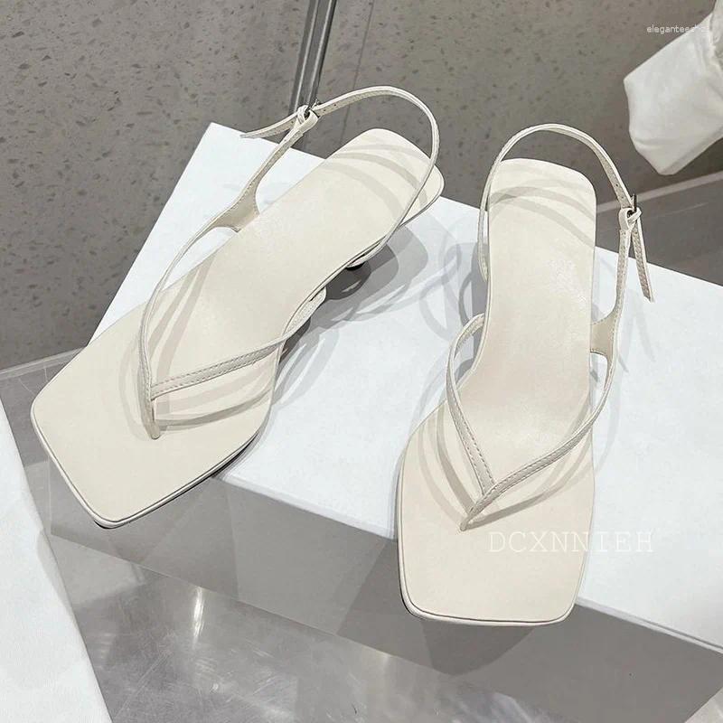 2025 S Fashion Designer Sandals Free Shipping Women Genuine Leather Square Toe Narrow Band Black Sandals Straprunway Summer Sexy Party Dress Shoes