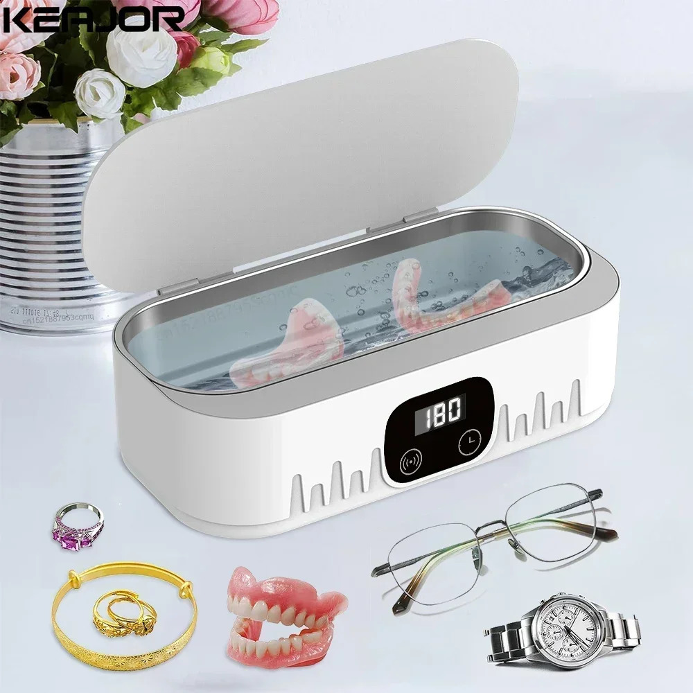 Ultrasonic Cleaner Dental Cleaning Bath 47kHz High Frequency Vibration Ultrasound Washing Machine For Glasses Jewelry Cleaner 250122
