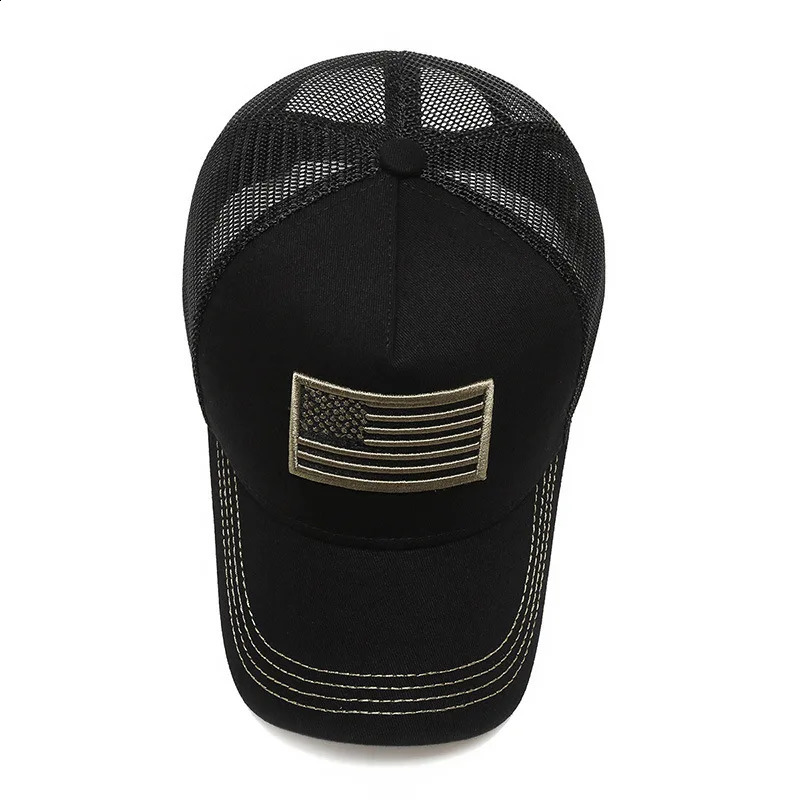 Men Mesh Baseball Cap Men Women Tactical Army Military Dad Hat USA American Flag US Unisex Hip Hop Hats Outdoor Sport Caps 250117