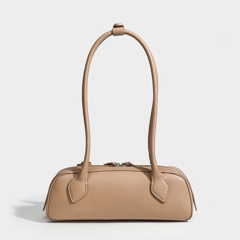 Niche Sausage Armpit French Stick Bag, Genuine Leather Women's Handbag, Casual Commuting Versatile Shoulder Bags