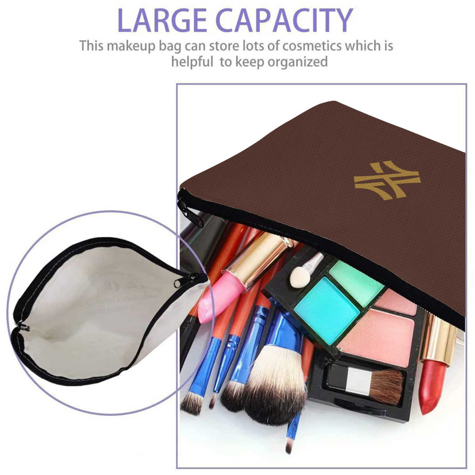 NXY Linen Make Up Case Female Luxury Toiletry Bag Large Capacity Storage Pouch Lady Handbag Zipper Cosmetic Bag Travel Organizer Bag Hip