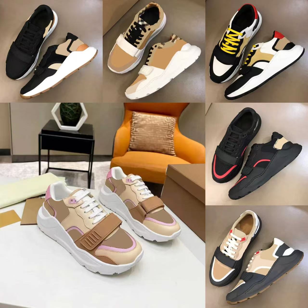 Designer Sneakers Casual Shoes Striped Vintage Sneaker Platform Trainer Flats Trainers Outdoor Shoe Season Shades Brand Classic Men Women Shoes 35-46
