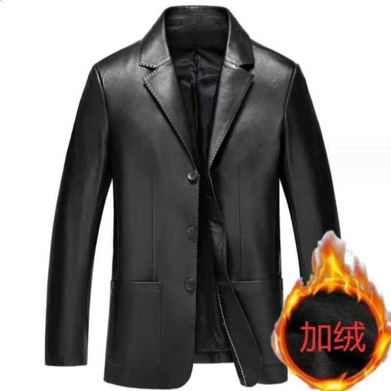 Pu Leather Jacket Men Autumn Winter Casual Mens Jackets Solid Clothes Soft Motorcycle Outerwear Masculinas M-3XL 250120