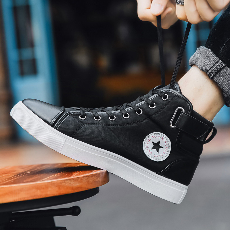 2025 Spring New British Short Boots Korean Edition Trendy Men's High Top Board Shoes