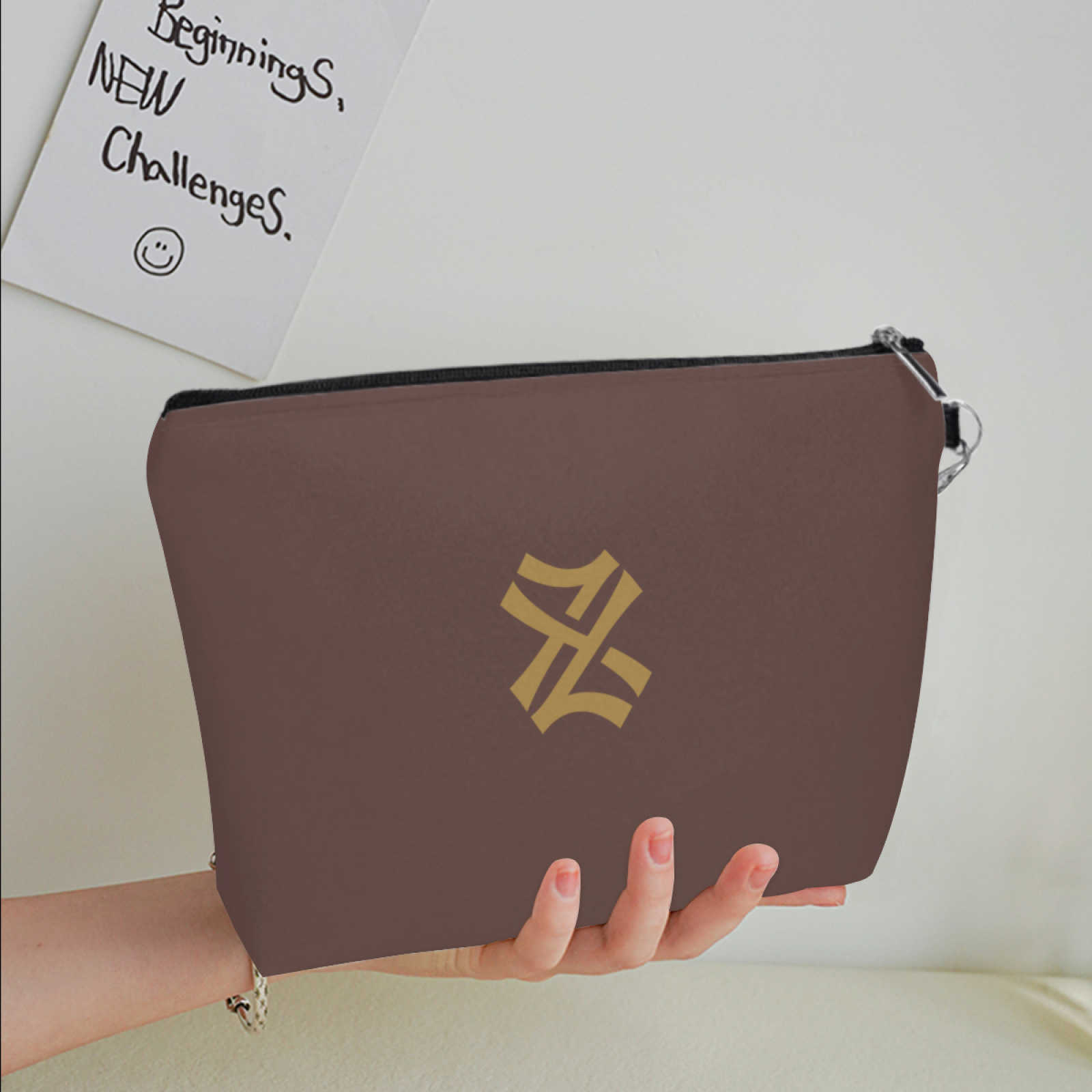NXY Solid Color Travel Cosmetic Bags Cases Creative Storage Bag Large Capacity Clutch Wash Bag Printed Handheld Makeup Bag Hip
