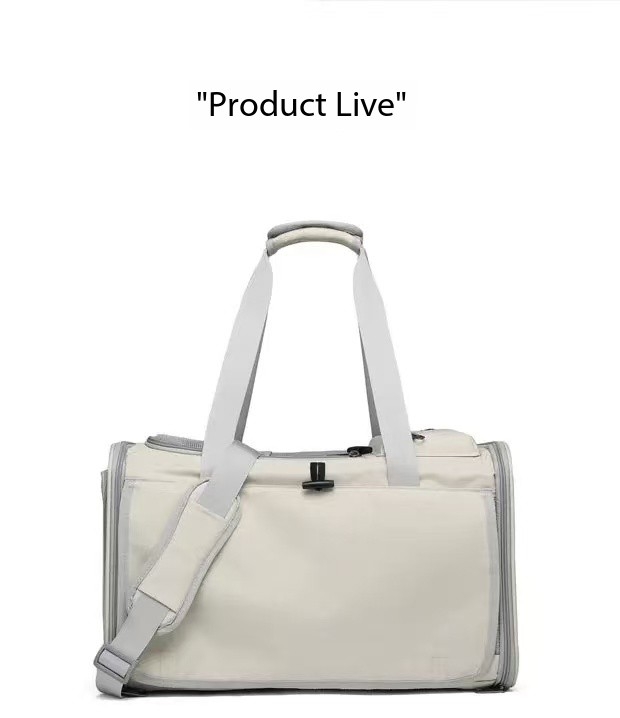 Big cat bag, portable for outdoor activities, large capacity for two cats to travel, hand-held crossbody pet bag, breathable canvas dog bag