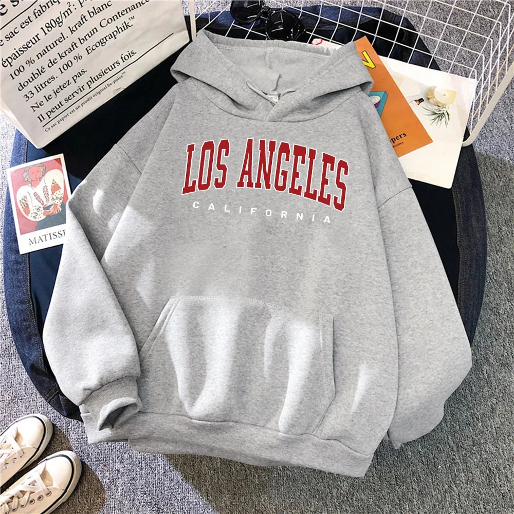 Fashion Los Angeles California Hoodie Novelty Casual Hooded Sweatshirt Warm Comfortable Hoody 250121