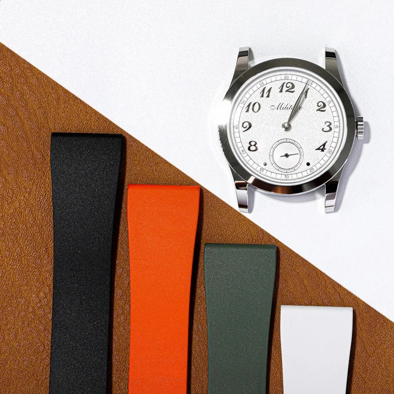 CTS Fluororubber Watch Strap 18mm 20mm 22mm 21mm Fast Release With Buckle Watch Bands FKM Strap For Cut To Size 250121