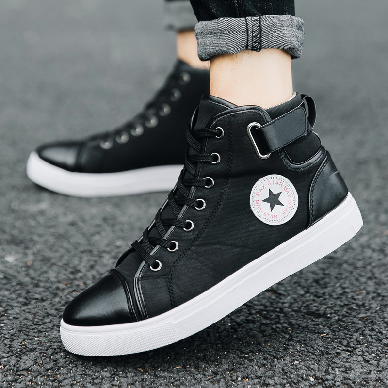 2025 Spring New British Short Boots Korean Edition Trendy Men's High Top Board Shoes
