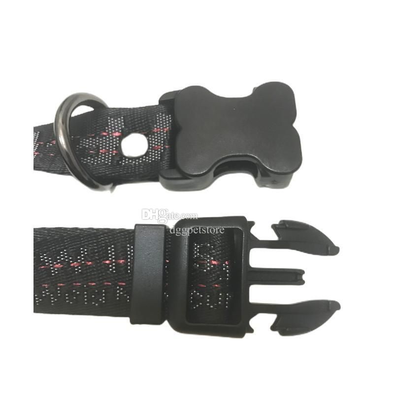 free shipping ic Bronzing Letter Pet Collars Collar Leashes Set Nylon Car Seat Belts Designer Dog Harness for Small Medium Large Dogs French Bulldog P