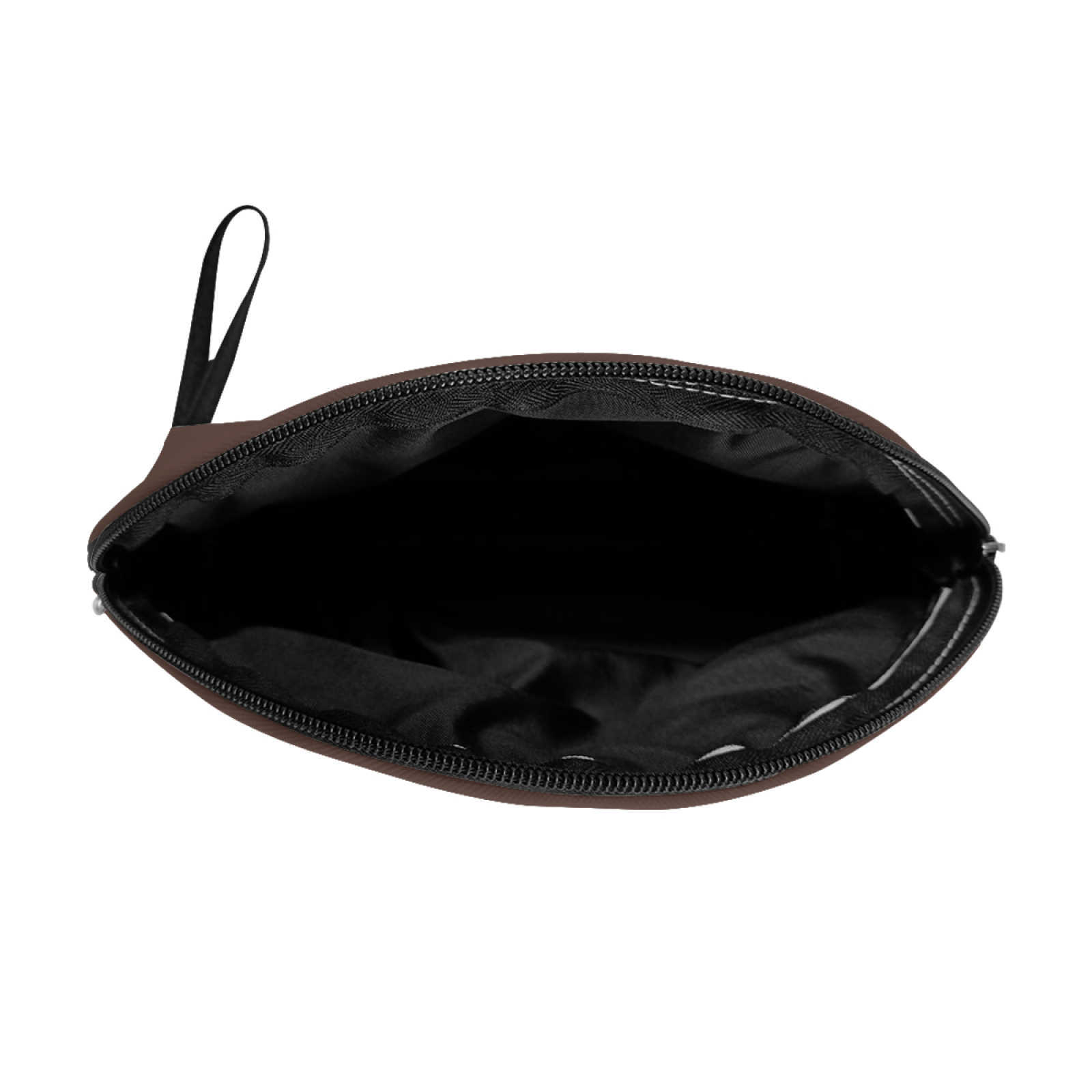NXY Solid Color Curved Cosmetic Bag Women Casual Storage Bag Female Zipper Travel Clutch Bag Leather Makeup Cases Hip