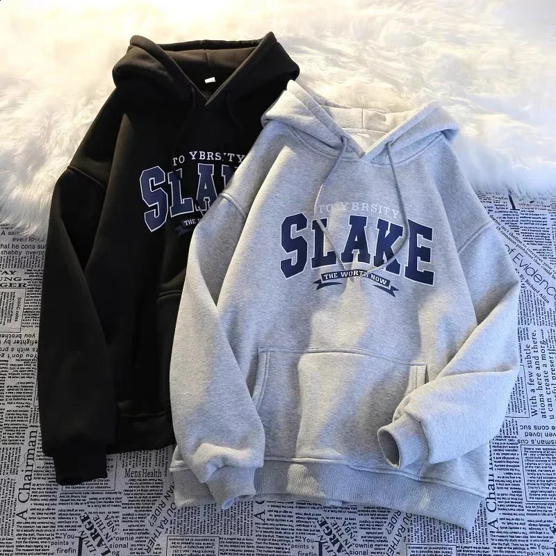 Womens Hoodie AutumnWinter Casual Couple Hooded Alphabet Printed Sweater Ins Korean Edition Minimalist Harajuku Style 250121
