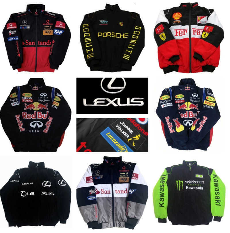 2025 F1 Formula One Racing Jacket Autumn and Winter Full Embroidered Cotton Clothing Spot Sales ln