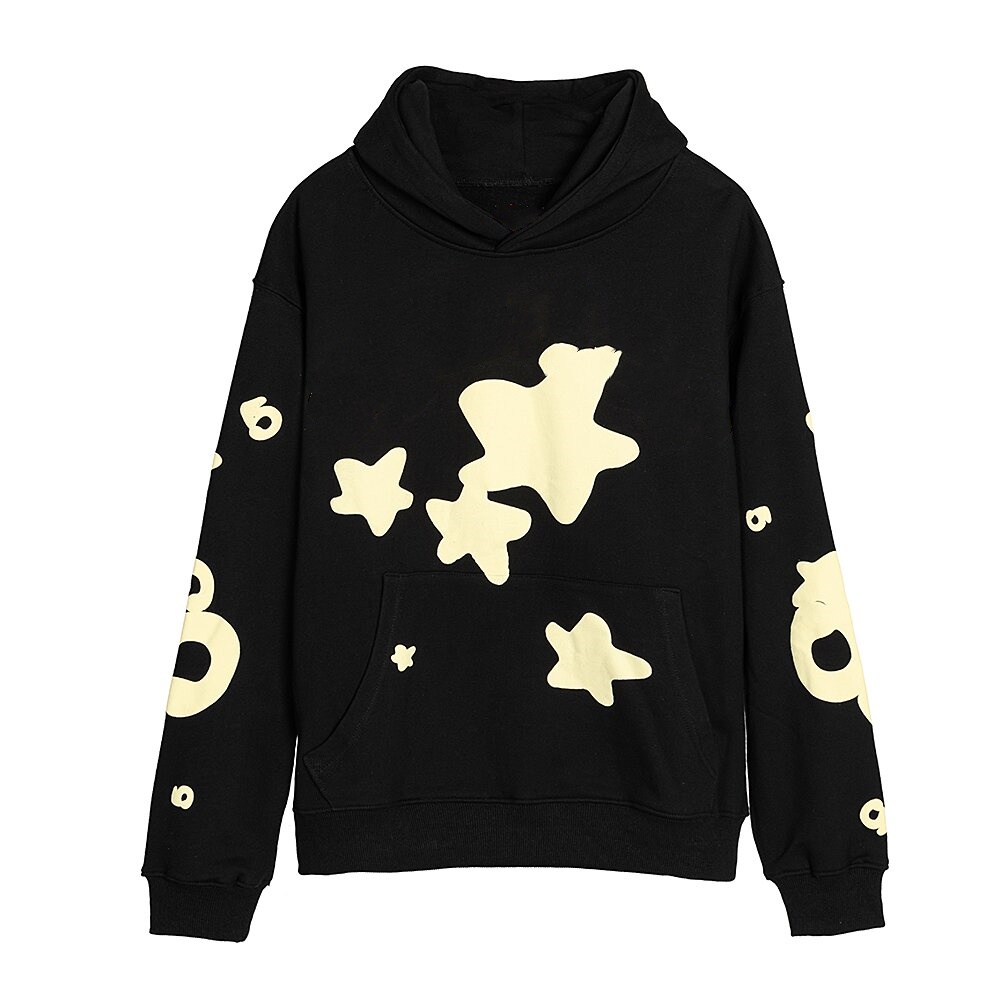 French men's and women's trendy fashion hooded sweatshirt high-quality street three-dimensional head hip-hop loose casual high-end top