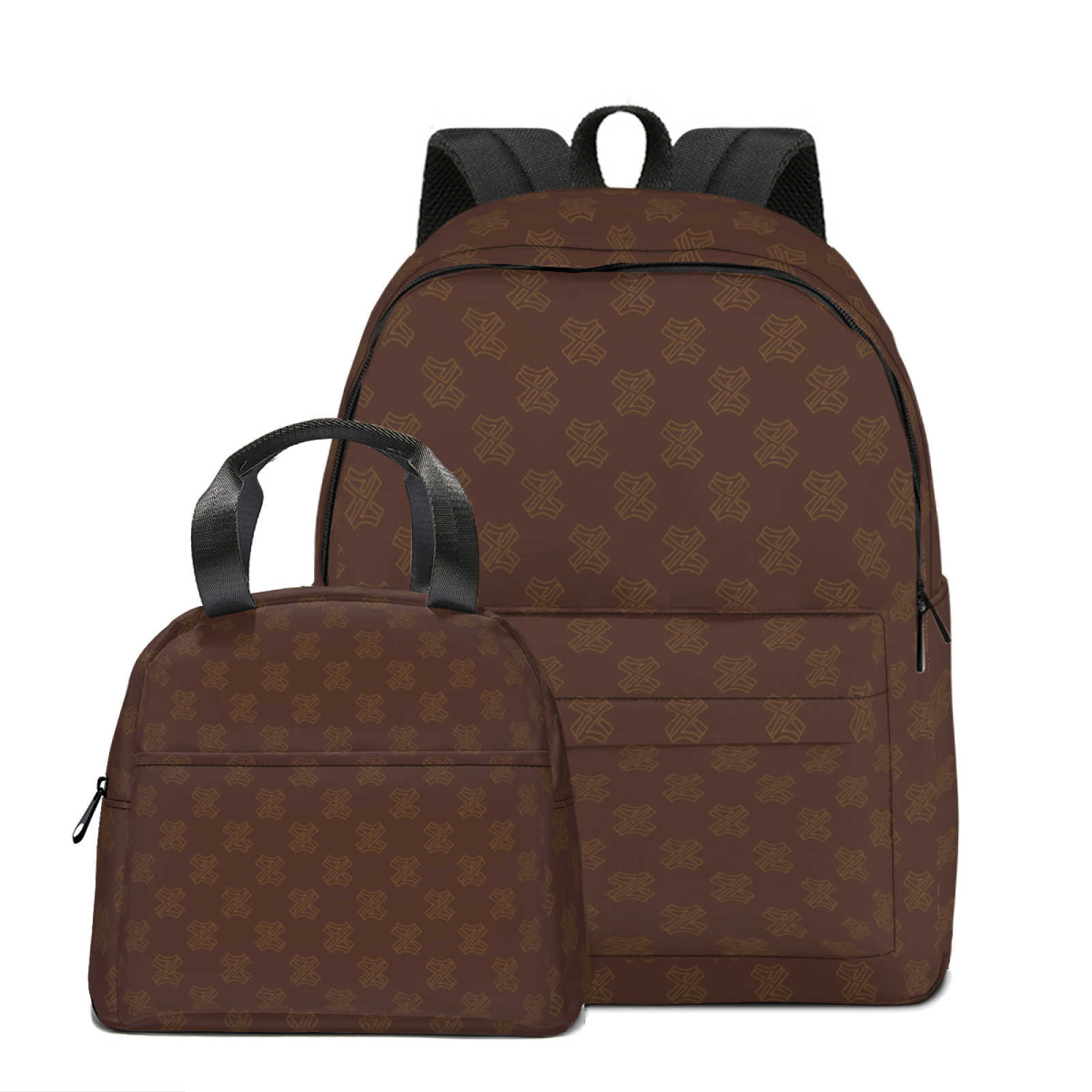NXY Retro Canvas School Bag And Lunch Bag Double Shoulder Travel Backpack Pocket Portable Casual SchoolBag Women Men Travel Bag Daypack Hip