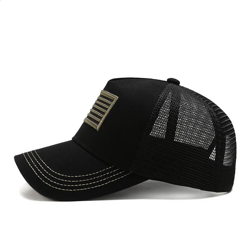 Men Mesh Baseball Cap Men Women Tactical Army Military Dad Hat USA American Flag US Unisex Hip Hop Hats Outdoor Sport Caps 250117