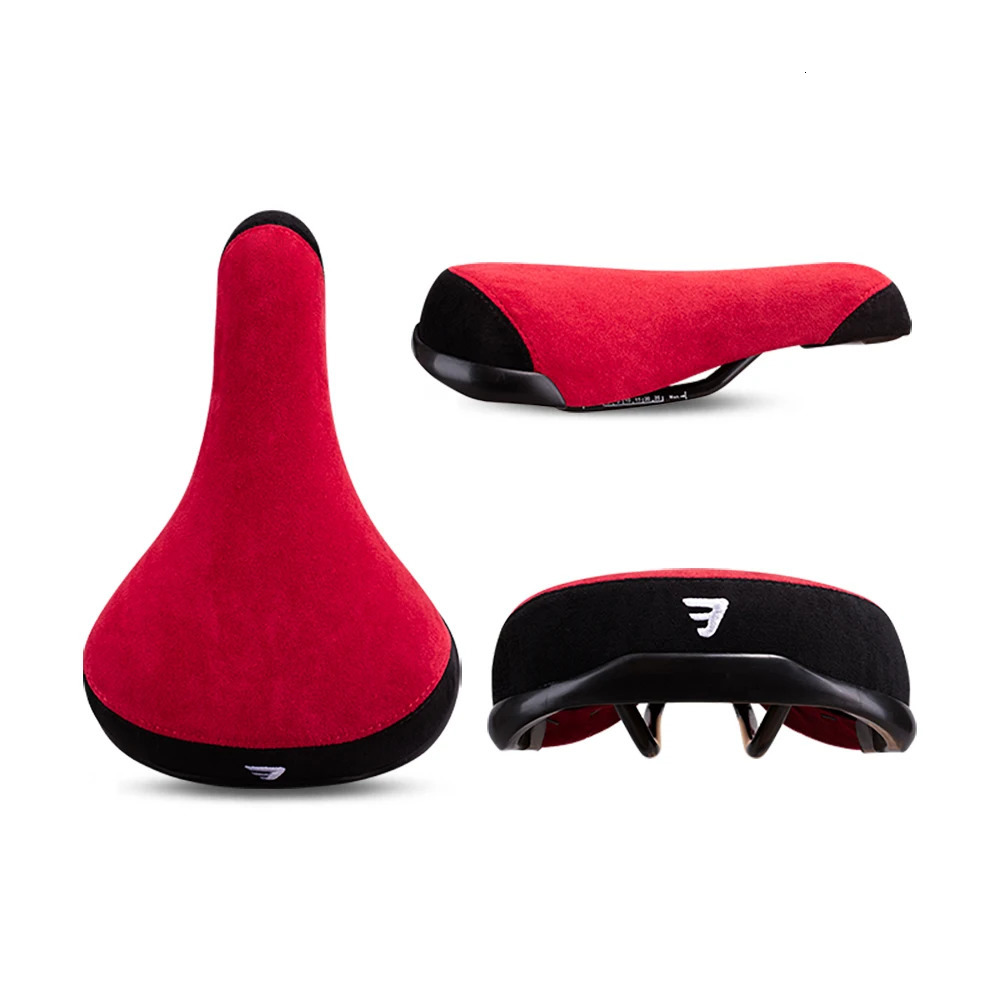 Funsea Bicycle Saddle Wheelie 2 Tones Colors Seat For Bicycles Flannelette Bike Seats Embroidery 8mm Rail 250107