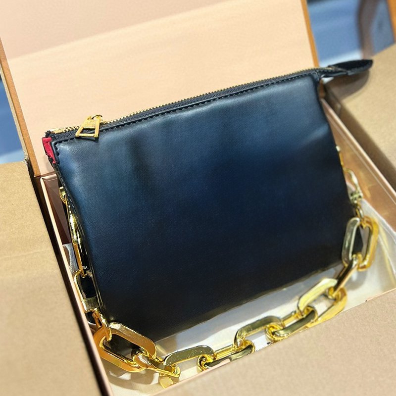 Designer Chain Handbag Men Women Wallet Leather Shoulder Bag Coussin Series Width 21cm