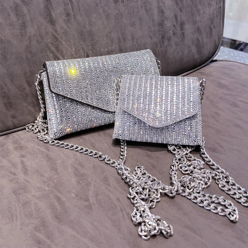 JIOMAY Mini Shoulder Bag for Women er Purses and Handbags Bling Rhinestone Clutch Bags Girls Chain Crossbody Bag Wholesale 250110