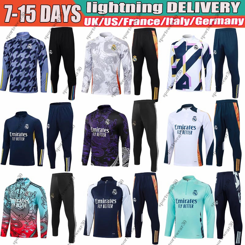 Madrids Soccer tracksuits real mens kids kit tracksuit 18 19 20 21 22 23 24 25 kid training retro futbol Soccer tracksuit football tracksuit