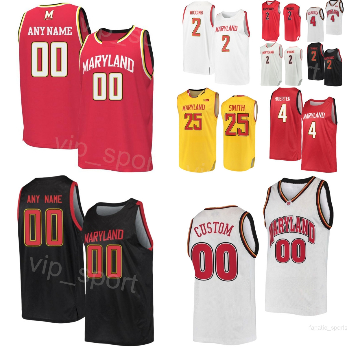 Printed College Maryland Terrapins Basketball 11 Steve Blake Jersey 41 Tom illen 4 Kevin Huerter 23 Bruno Fernando 2 Melo Trimble 35 Alex Len Woman Youth Man