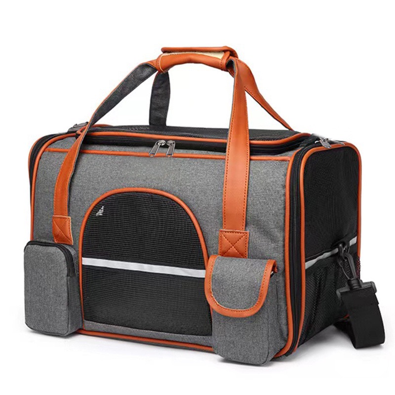 Pet carrier for large cats over 15 LBS Soft side small dog travel carrier Foldable carrying bag Sturdy transport carrier for long distance travel medi