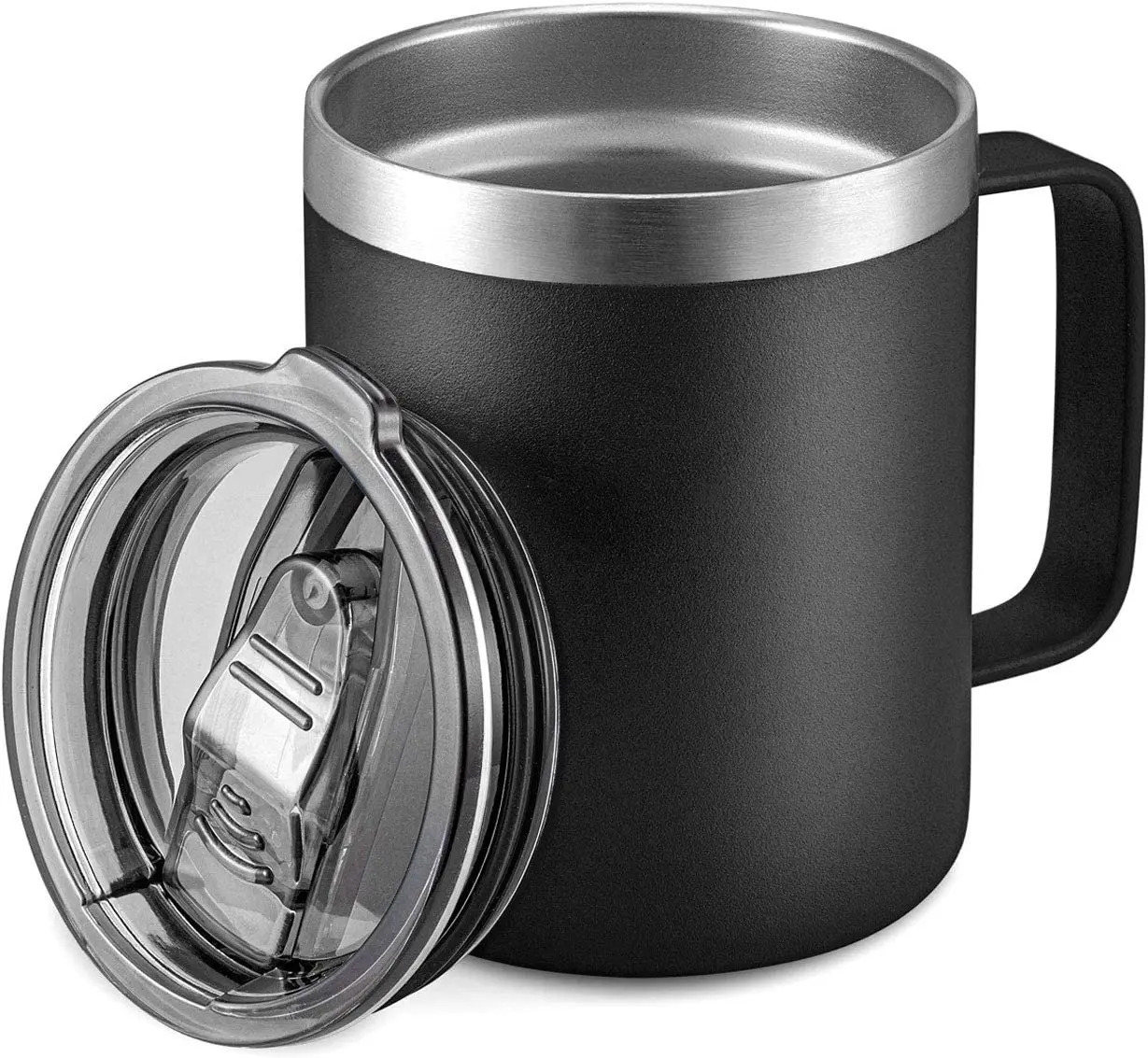 Stainless Steel Insulated Coffee Mug Tumbler with Handle 12 oz 360ml Tumbler Cup with Lid for Cold Drinks 250109