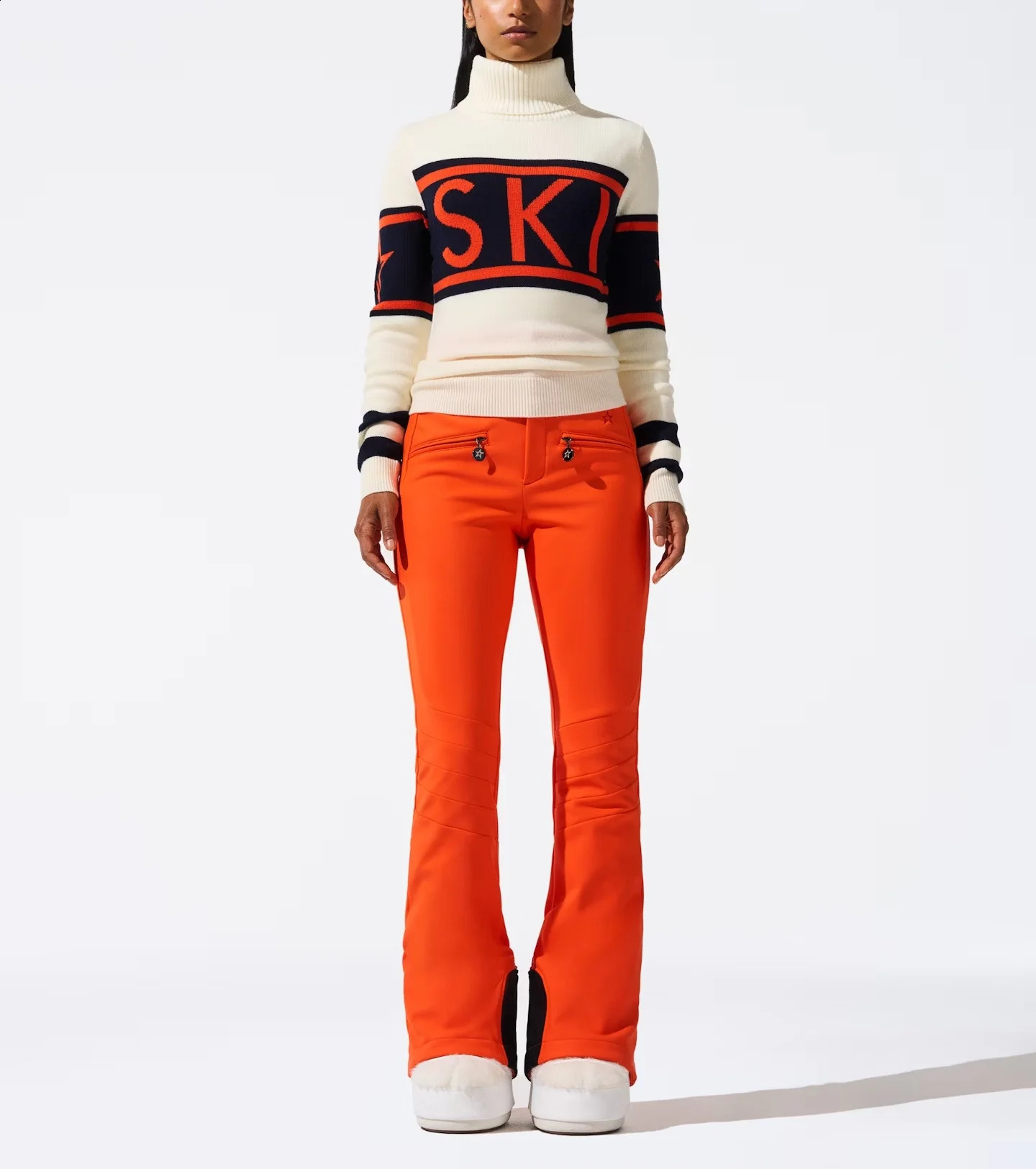 European and American winter light y womens high neck pullover sweater with letter y craft knitted 250114