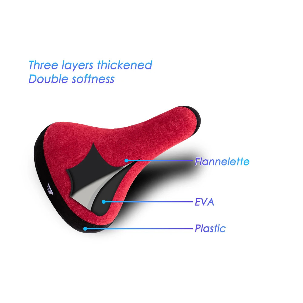 Funsea Bicycle Saddle Wheelie 2 Tones Colors Seat For Bicycles Flannelette Bike Seats Embroidery 8mm Rail 250107