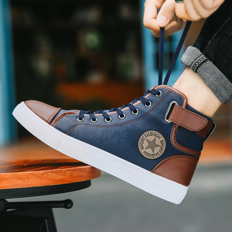 2025 Spring New British Short Boots Korean Edition Trendy Men's High Top Board Shoes