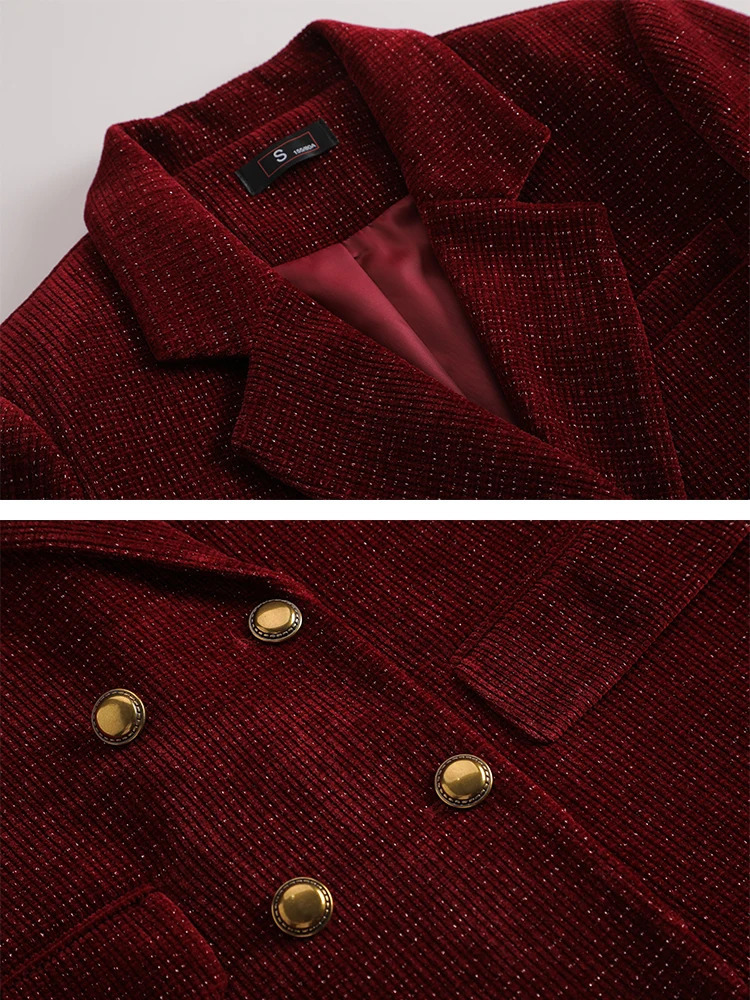 Winter Pink Coffee Black Office Ladies Pant Suit Women Female Business Work Wear Jacket Blazer and Trouser Formal 2 Piece Set 250114Z