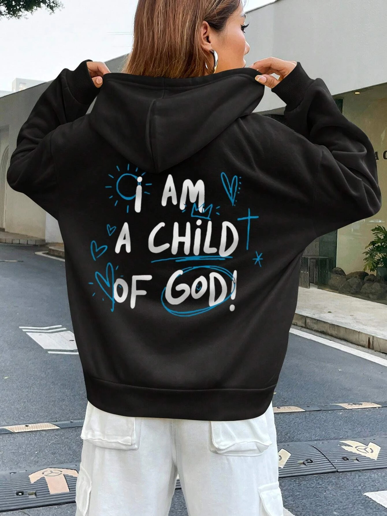 I Am A Child Of God Women Hoodie Street Casual Hooded Cartoons furliner Woman Hoodies SXXL Pullover Clothing 250121