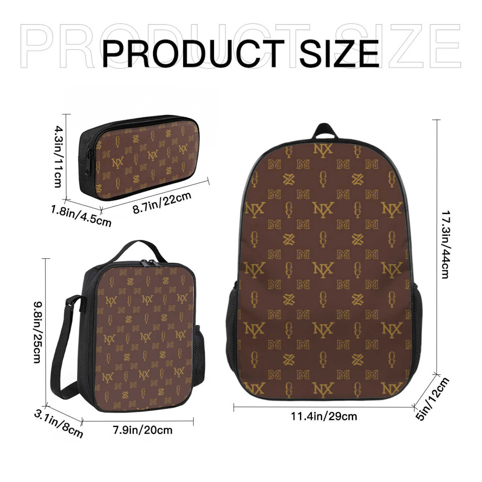 NXY Men's Backpack Business Bagpack Computer Bag Leisure Schoolbag+Lunch Bag+Pen Bag Travel Backpack High School Student School Bag Hip