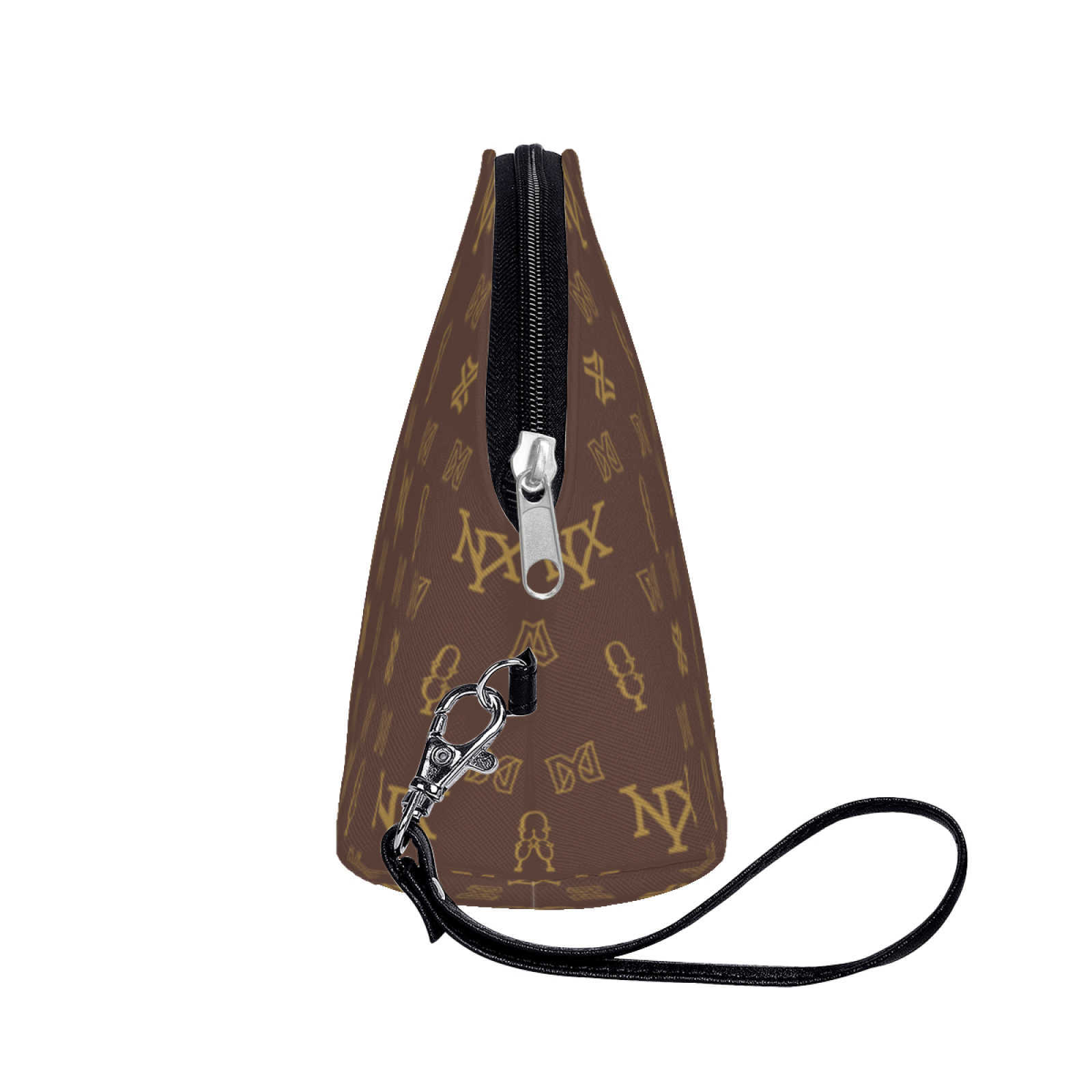 NXY Small Women Curved Cosmetic Bag Large Casual Storage Bag With Zipper Female Travel Clutch Bag Leather Makeup Cases Hip