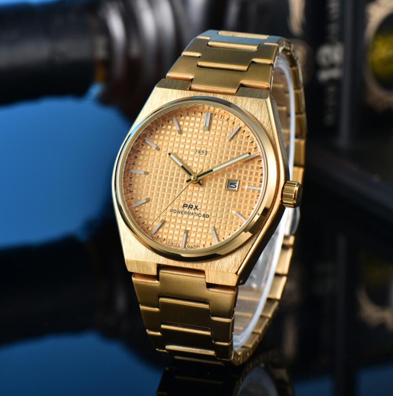 Mens womens TISSOTSity PRX 1853 Watches Automatic Stainless Steel Watch men Quartz Wristwatches waterproof Luminous montre de luxe WATCH #589