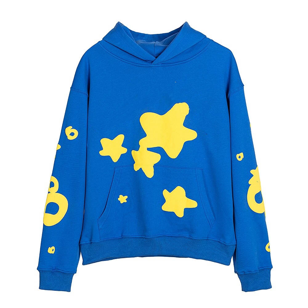 French men's and women's trendy fashion hooded sweatshirt high-quality street three-dimensional head hip-hop loose casual high-end top