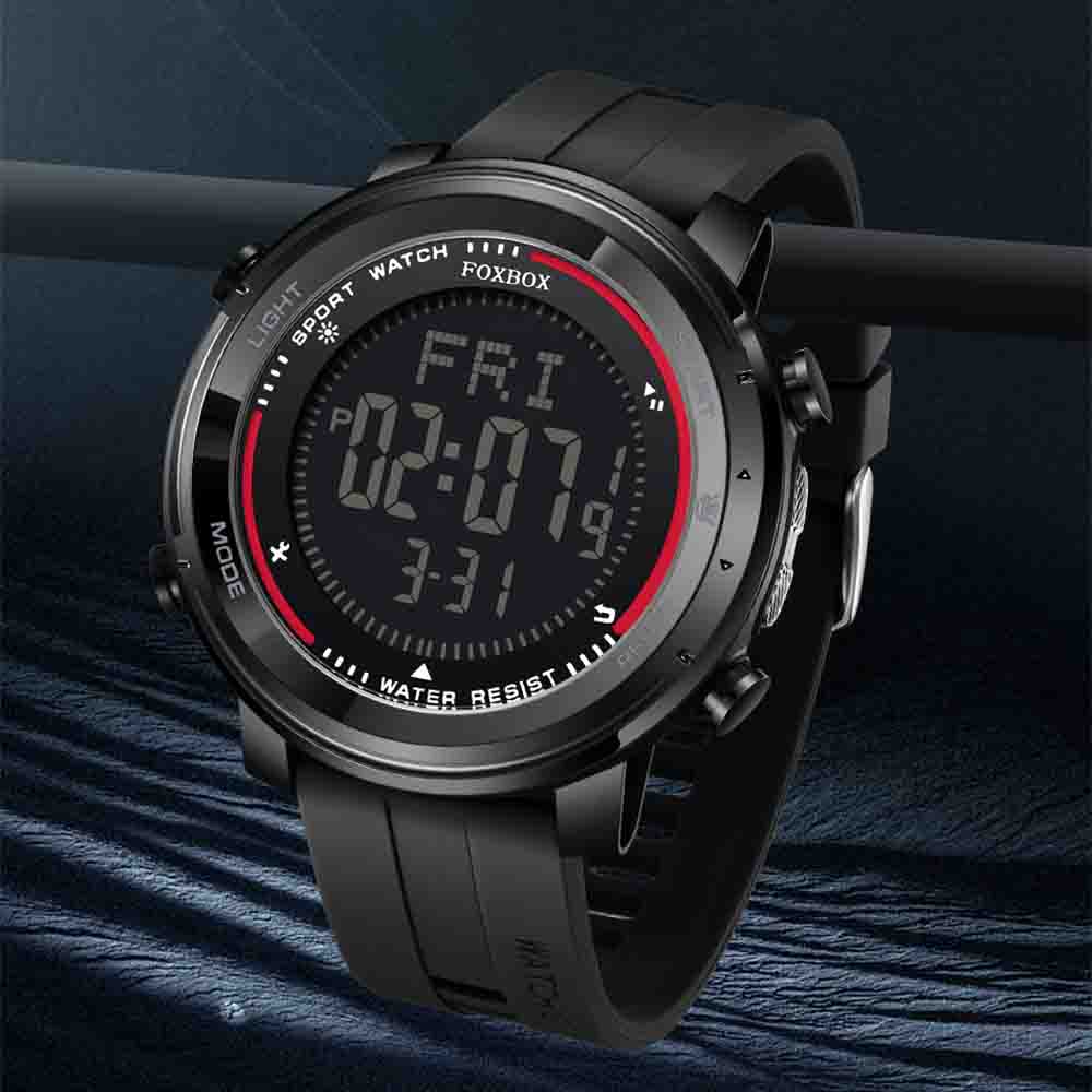 LIGE Fashion Multi functional Waterproof Men's Electronic Watch Calendar Flashlight Night Light Student Sports Watch