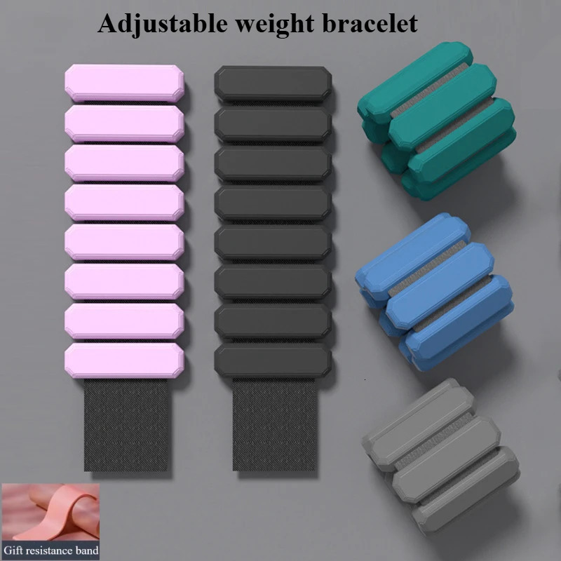 A Pair Weight Bracelet Wearable Wrist Ankle Weights Adjustable Arm Leg Weights Bracelet for Yoga Running Cardio Gym Workouts 250122